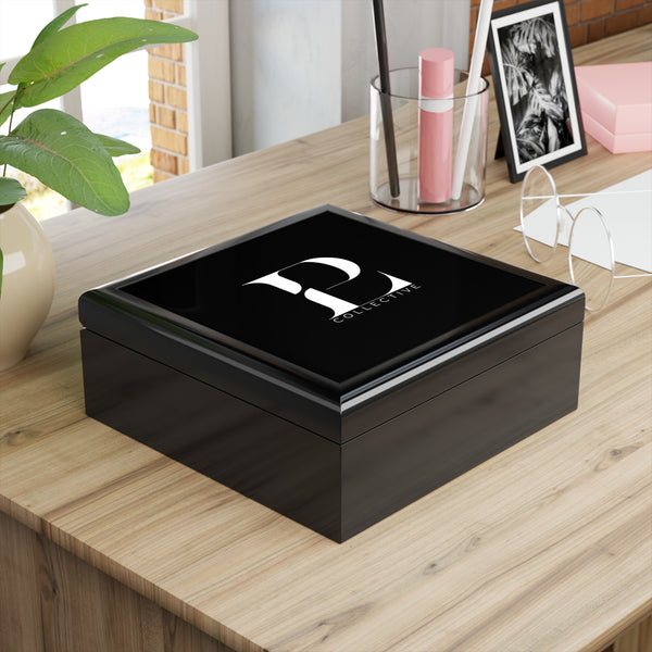Elegant Black Jewelry Box for Organized Storage