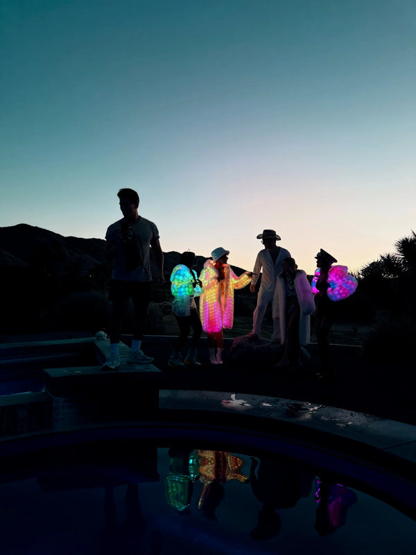 Frosted LED Light up Jacket with Hood | "THE ICON" | Luke Parry Collective