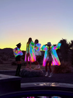 Frosted LED Light up Jacket with Hood | "THE ICON" | Luke Parry Collective