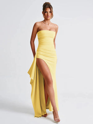 Soleil Embrace | Strapless Slit Gown | Luke Parry Collective
