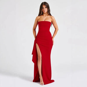 Soleil Embrace | Strapless Slit Gown | Luke Parry Collective