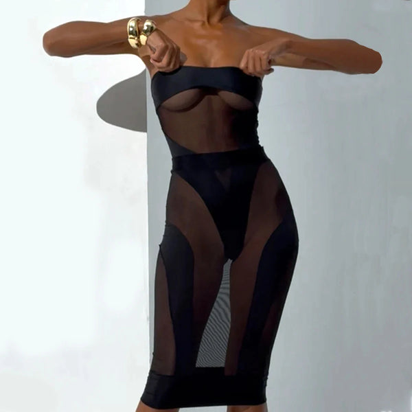 Phantom Sheer Strapless Bodysuit Set