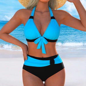 Séduction Tie-Front Halter Bikini Set