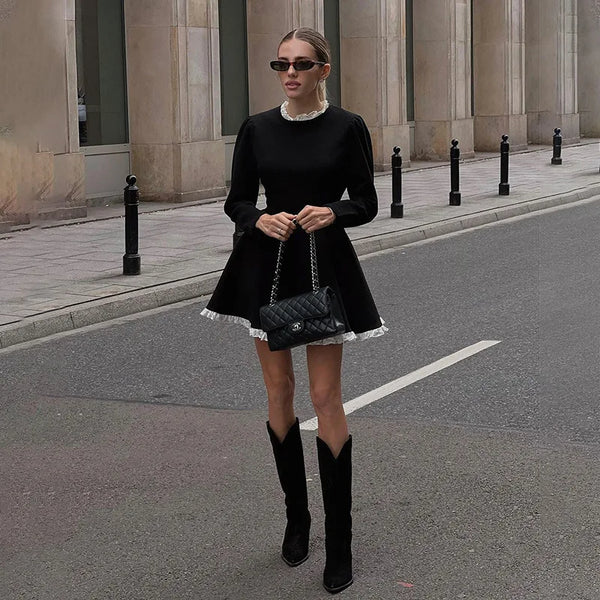Midnight Manor | Long Sleeve Mini Dress | Luke Parry Collective