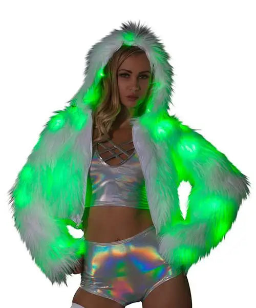 Frosted LED Light up Jacket with Hood | "THE ICON" | Luke Parry Collective