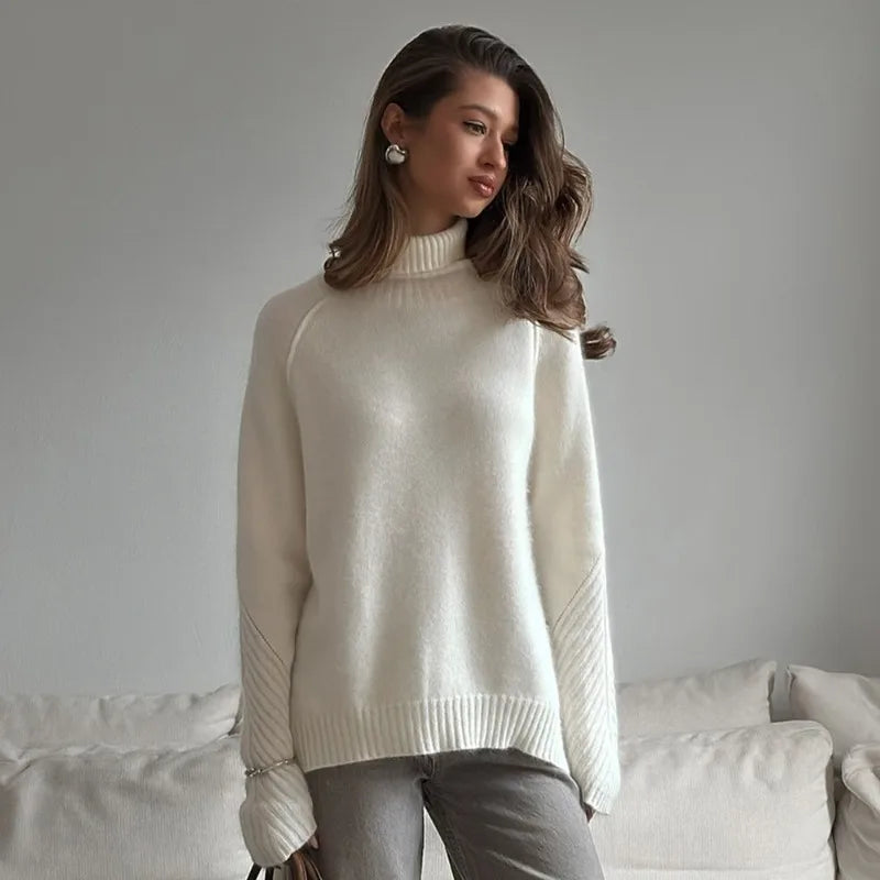 Ivory Reverie | Turtleneck Knit Sweater | Luke Parry Collective