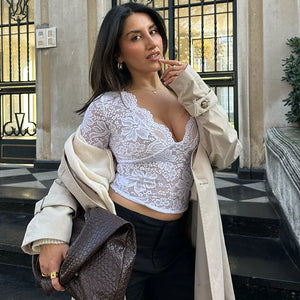 Madeleine Lace | Lace Long Sleeve Top | Luke Parry Collective