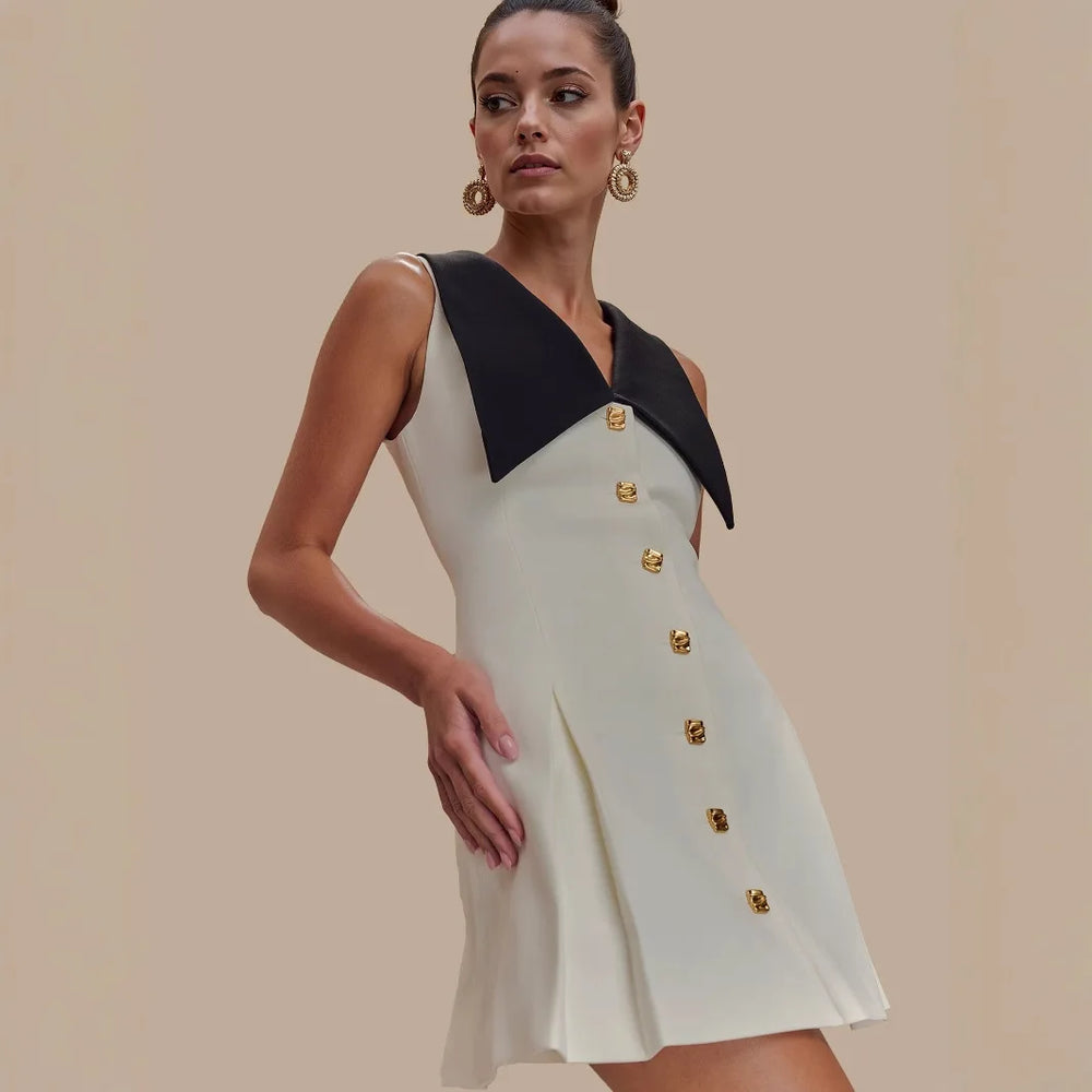 The Swan | Pleated Mini Dress | Luke Parry Collective