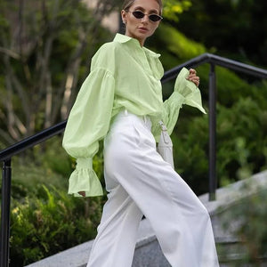 Verdant Lure | Oversized Shirt Blouse | Luke Parry Collective