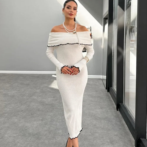 Aveline | Off-Shoulder Midi Dress | Luke Parry Collective