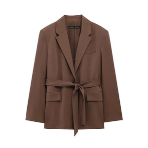 Café Véronique | Chocolate Belted Pantsuit | Luke Parry Collective