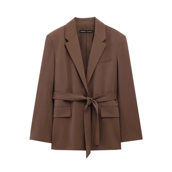 Café Véronique | Chocolate Belted Pantsuit | Luke Parry Collective