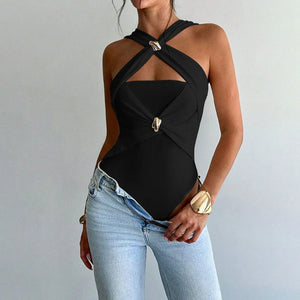 Midas Curve | Sculpting Halter Bodysuit | Luke Parry Collective
