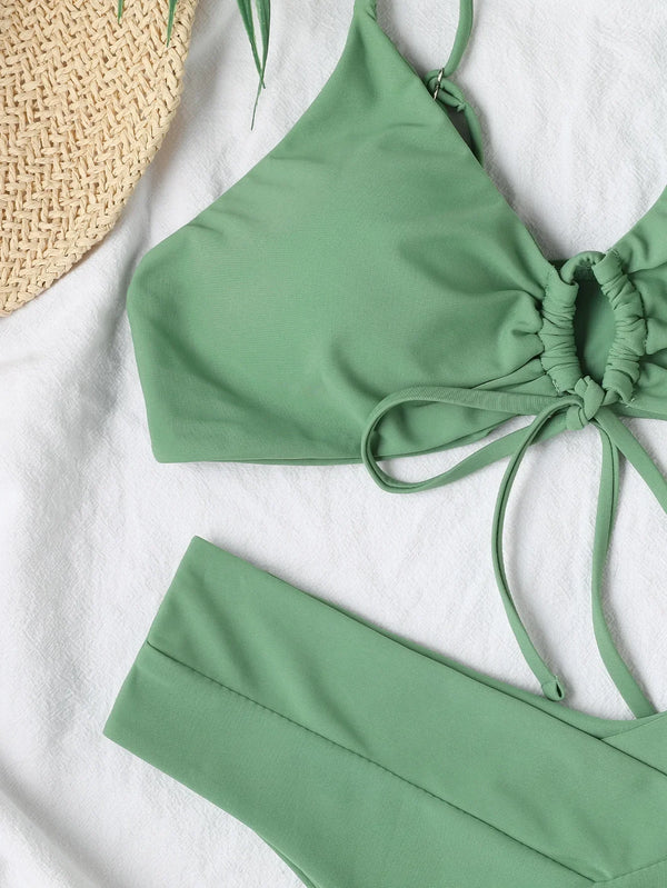 Emerald Séduction Tie-Front Micro Bikini Set