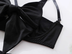 Velour Bind™ Open-Bra Lingerie Set