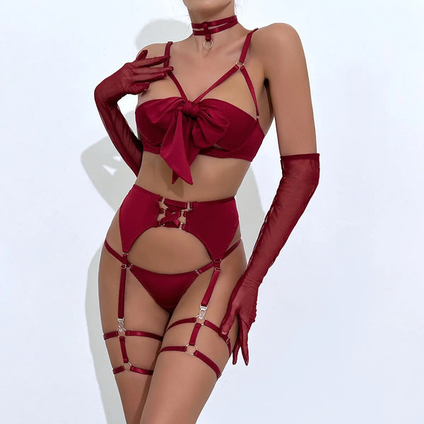 Velour Bind™ Open-Bra Lingerie Set
