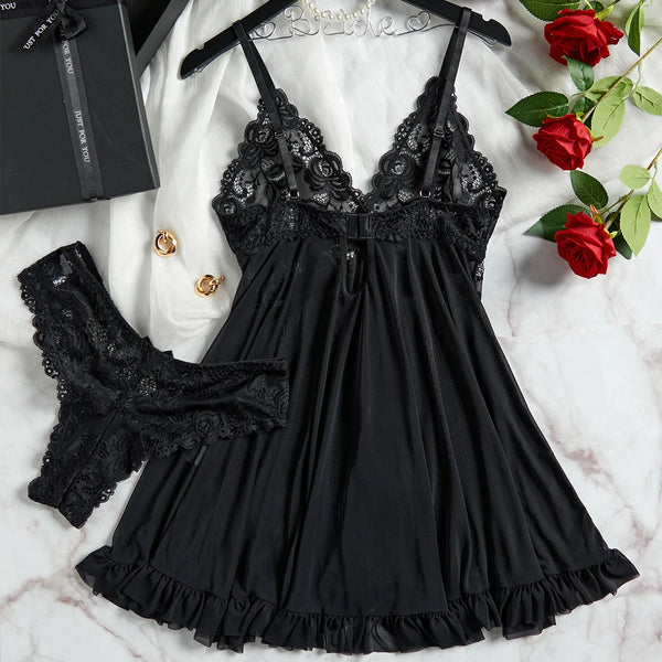 Ruby Serenade | Lace Babydoll Set | Luke Parry Collective