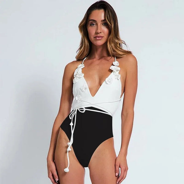Ivory Petal Ruffle Bikini Set