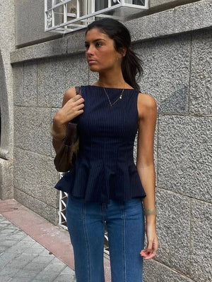 Ashbury Silhouette | Tailored Peplum Top | Luke Parry Collective