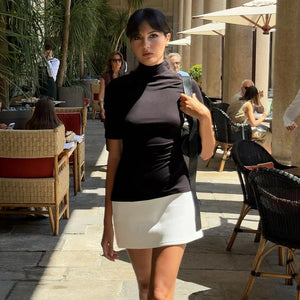 Velvet Alley | Contrast Mini Dress | Luke Parry Collective