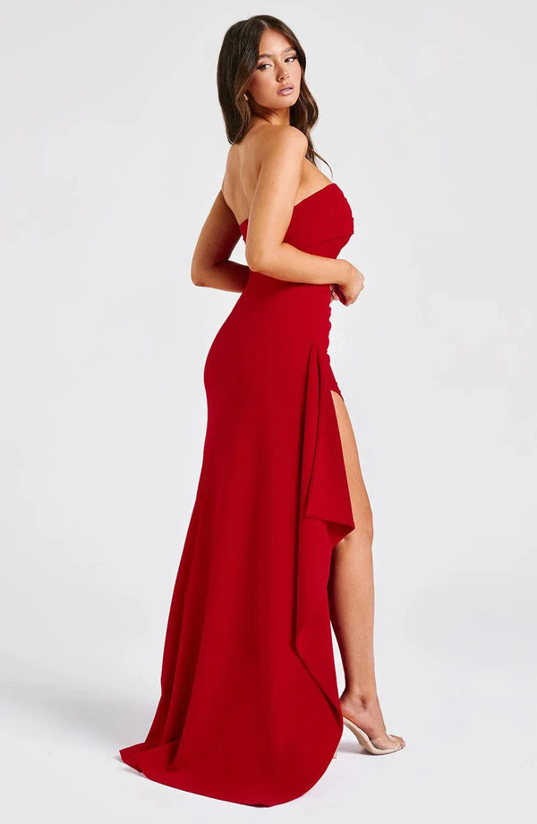 Soleil Embrace | Strapless Slit Gown | Luke Parry Collective