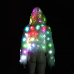 Frosted LED Light up Jacket with Hood | "THE ICON" | Luke Parry Collective