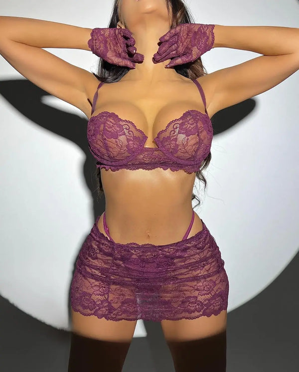 Velvet Twilight | Lace Lingerie Set | Luke Parry Collective