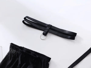 Velour Bind™ Open-Bra Lingerie Set