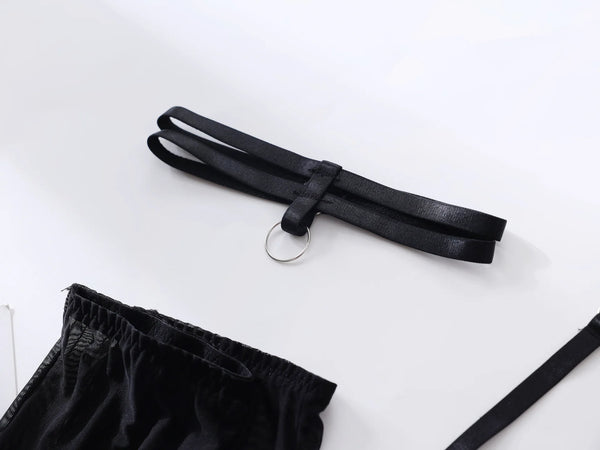 Velour Bind™ Open-Bra Lingerie Set