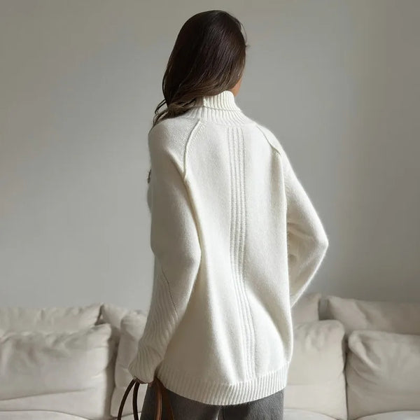 Ivory Reverie | Turtleneck Knit Sweater | Luke Parry Collective