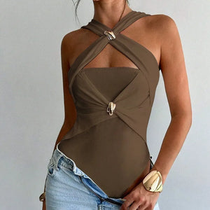 Midas Curve | Sculpting Halter Bodysuit | Luke Parry Collective