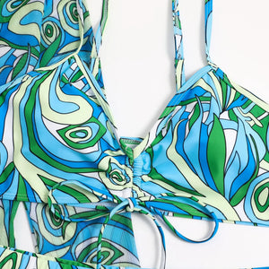 Riviera Tropique Tie-Front Bikini Set
