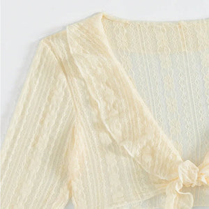 Ivory Phantom Four-Piece Coverup Bikini Set