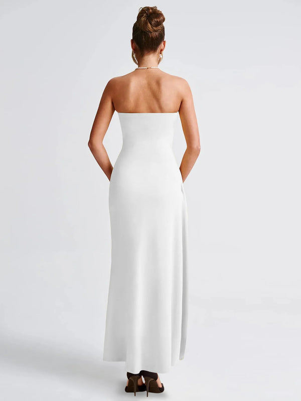 Soleil Embrace | Strapless Slit Gown | Luke Parry Collective