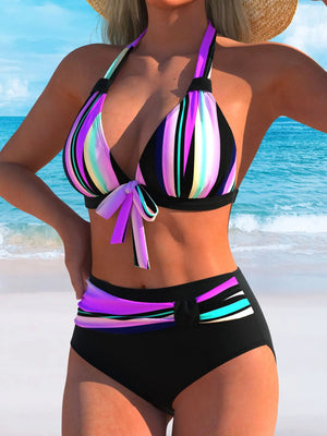 Séduction Tie-Front Halter Bikini Set