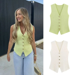 Westbourne Grace | Tailored Button Vest | Luke Parry Collective