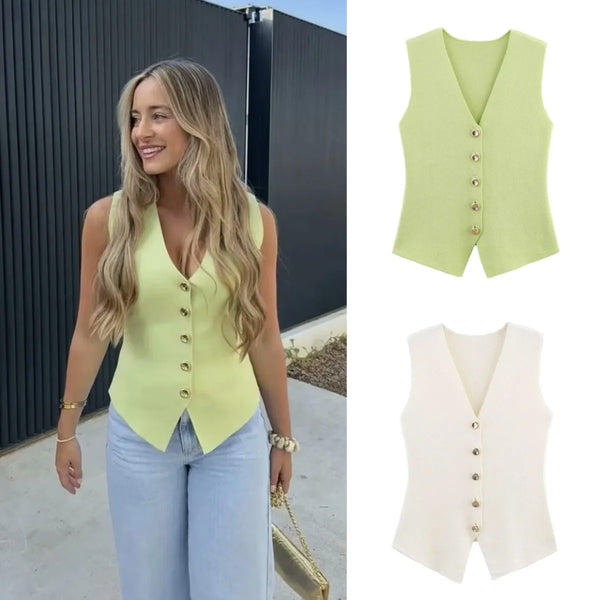 Westbourne Grace | Tailored Button Vest | Luke Parry Collective