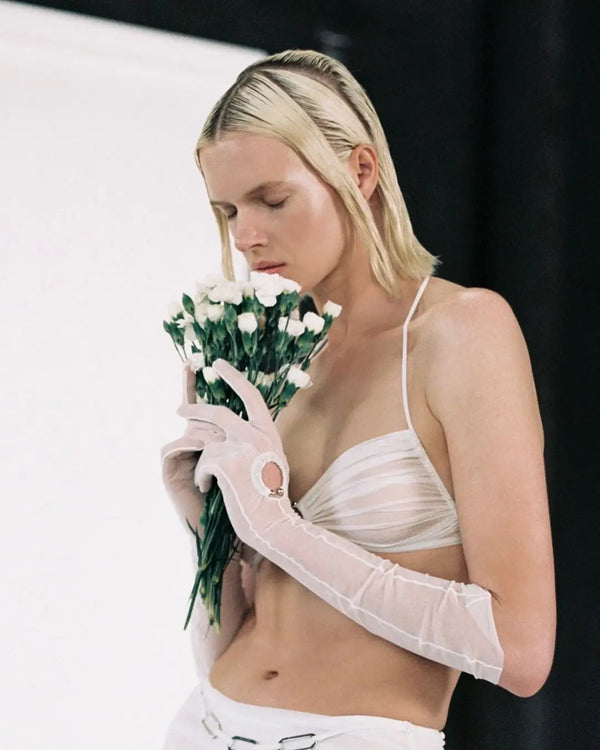 Frost Chain | White Mesh Lingerie Dress Set | Luke Parry Collective