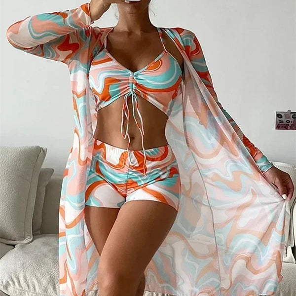 Riviera Tropique Tie-Front Bikini Set
