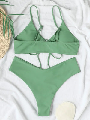 Emerald Séduction Tie-Front Micro Bikini Set
