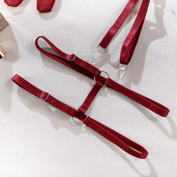 Velour Bind™ Open-Bra Lingerie Set