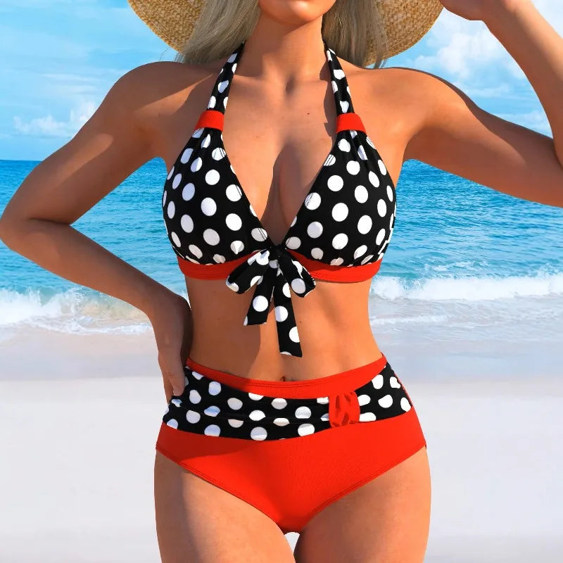 Séduction Tie-Front Halter Bikini Set