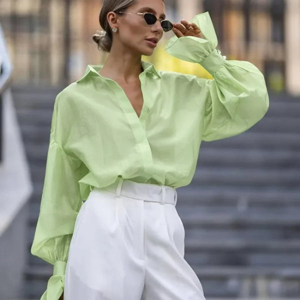 Verdant Lure | Oversized Shirt Blouse | Luke Parry Collective