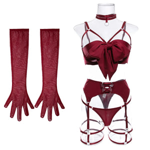 Velour Bind™ Open-Bra Lingerie Set