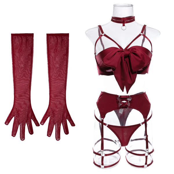 Velour Bind™ Open-Bra Lingerie Set