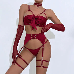 Velour Bind™ Open-Bra Lingerie Set