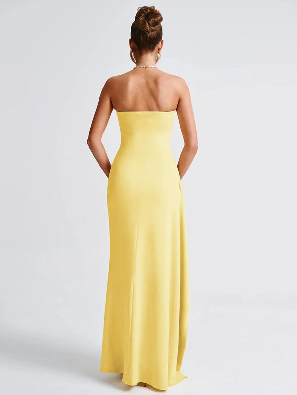 Soleil Embrace | Strapless Slit Gown | Luke Parry Collective