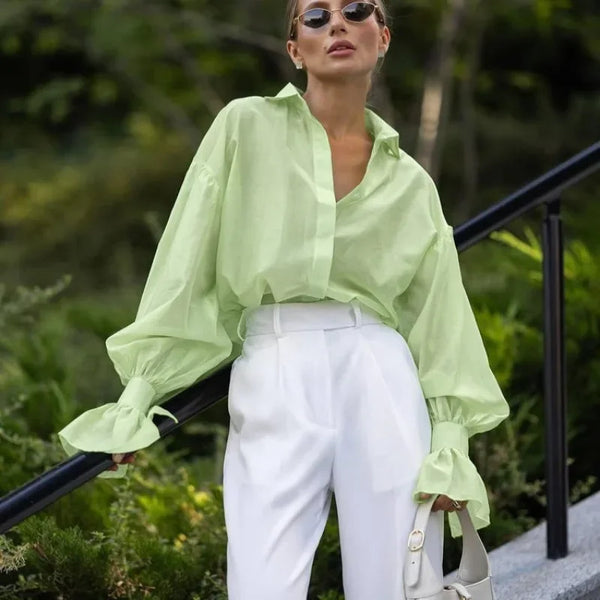 Verdant Lure | Oversized Shirt Blouse | Luke Parry Collective