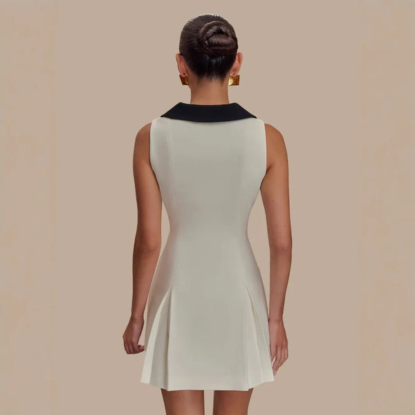 The Swan | Pleated Mini Dress | Luke Parry Collective