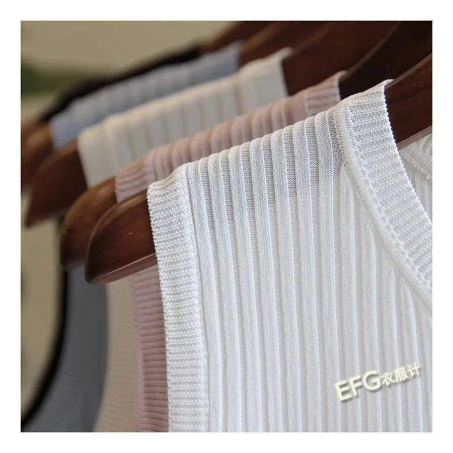 Silk-Touch Sleeveless Knit Top